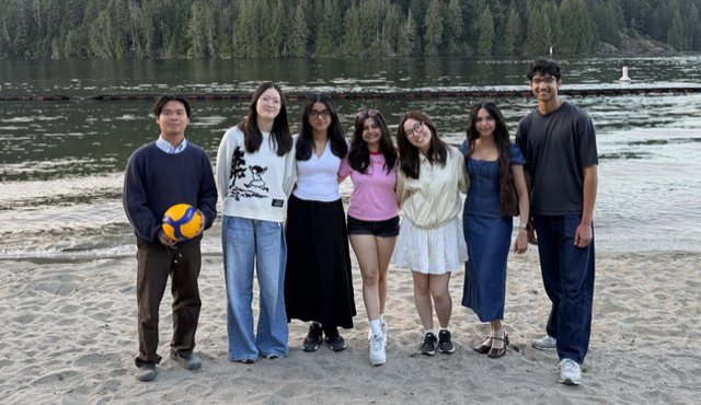 sfu blueprint team on the beach