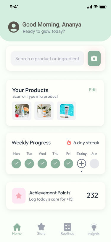 glo app home tab