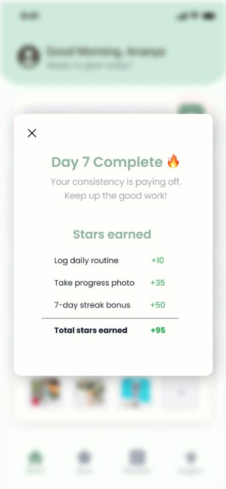 glo app streak popup